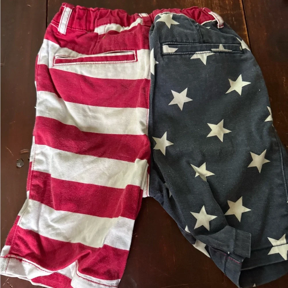 The Children's Place Patriotic Star & Stripe Shorts - Red, White, Blue